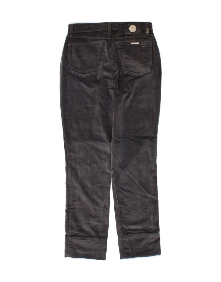 TRUSSARDI Womens Straight Casual Trousers W27 L27  Grey Cotton Vintage Trussardi and Second-Hand Trussardi from Messina Hembry 