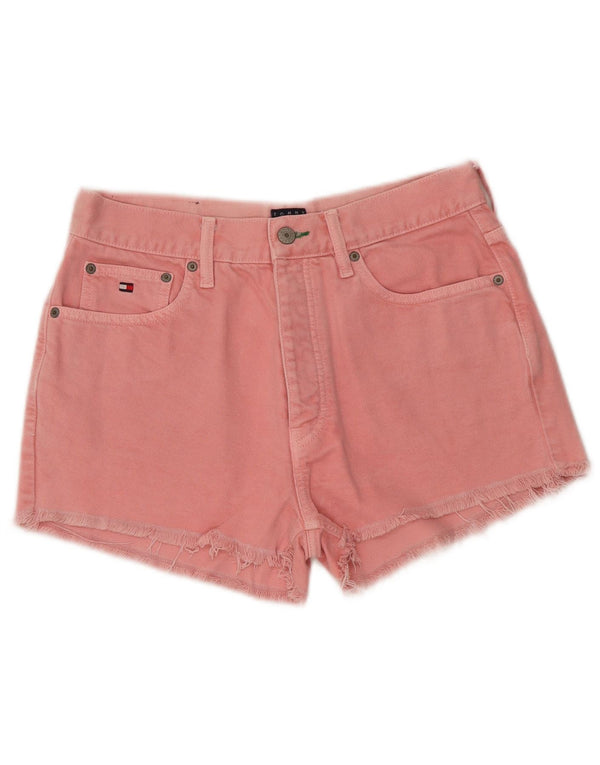Shorts jeans feminino Tommy Hilfiger W28 médio rosa
