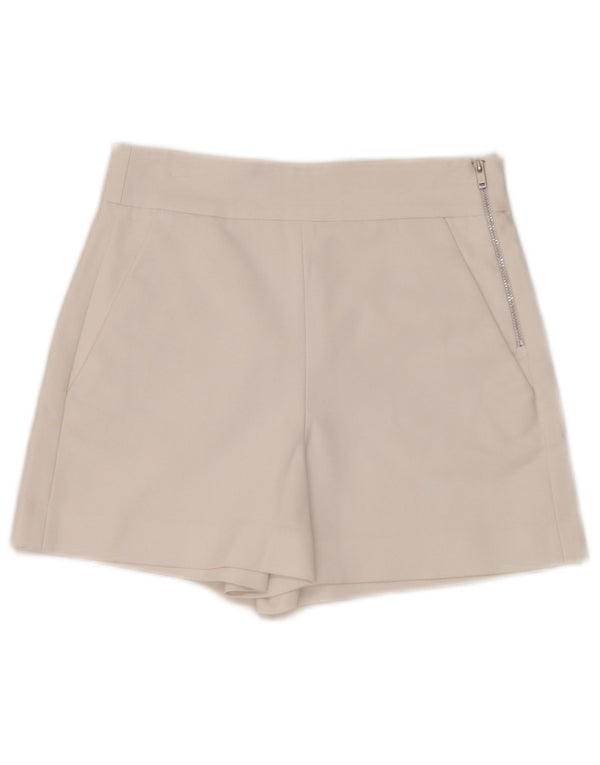 Zara Shorts Chino feminino de cintura alta XS W24 branco