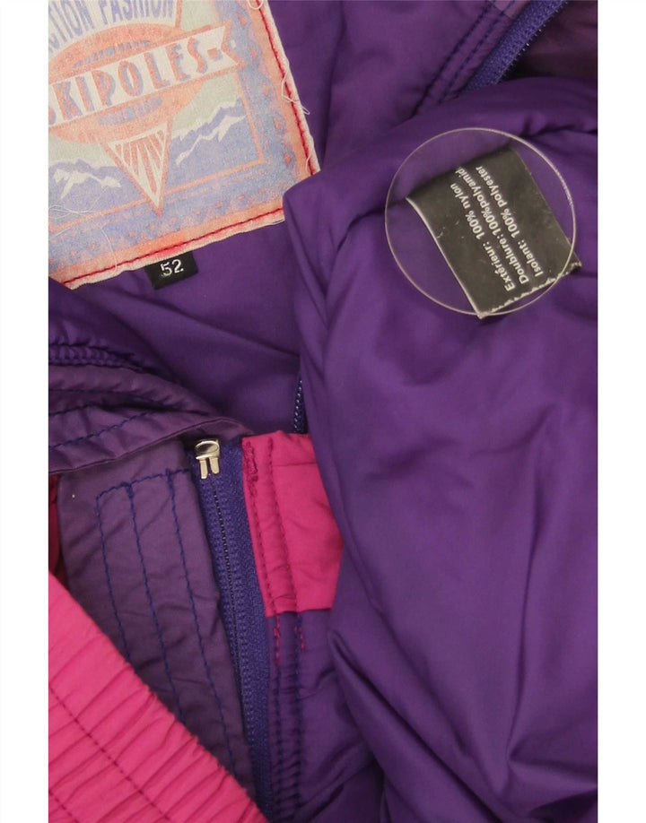 Jaqueta de esqui masculina vintage com capuz IT 52 XL Colourblock multicolorido Nylon