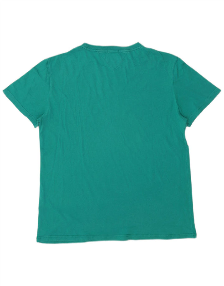 Tommy Hilfiger Camiseta masculina regular fit gráfica top grande turquesa