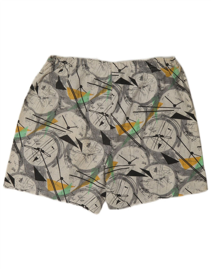 Shorts esportivos masculinos vintage grandes geométricos multicoloridos