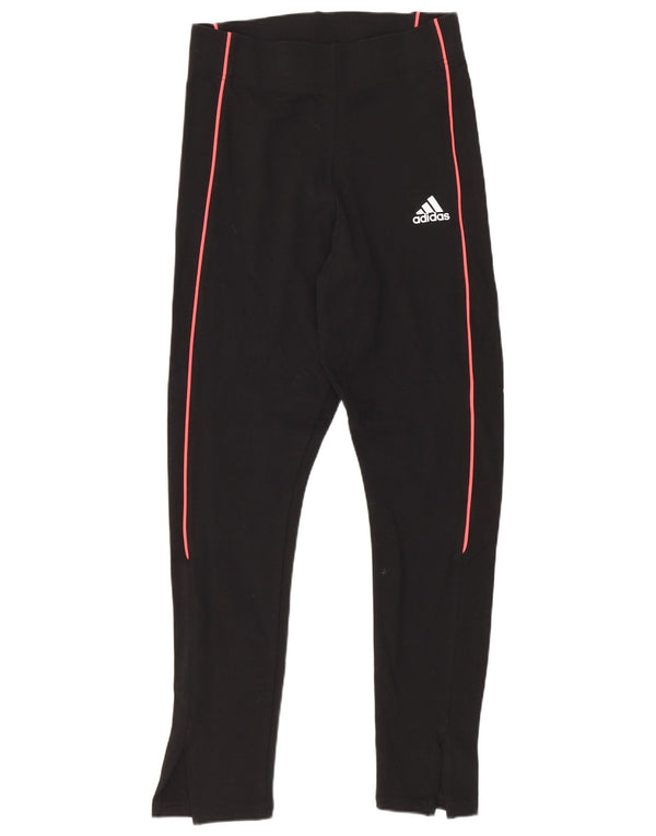 Leggings Adidas Femininas UK 8/10 Pequenas Algodão Preto Esportes