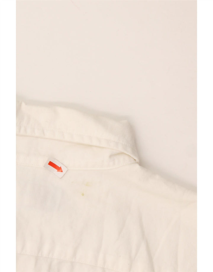 Camisa feminina de manga curta RALPH LAUREN Reino Unido 16 grande algodão branco