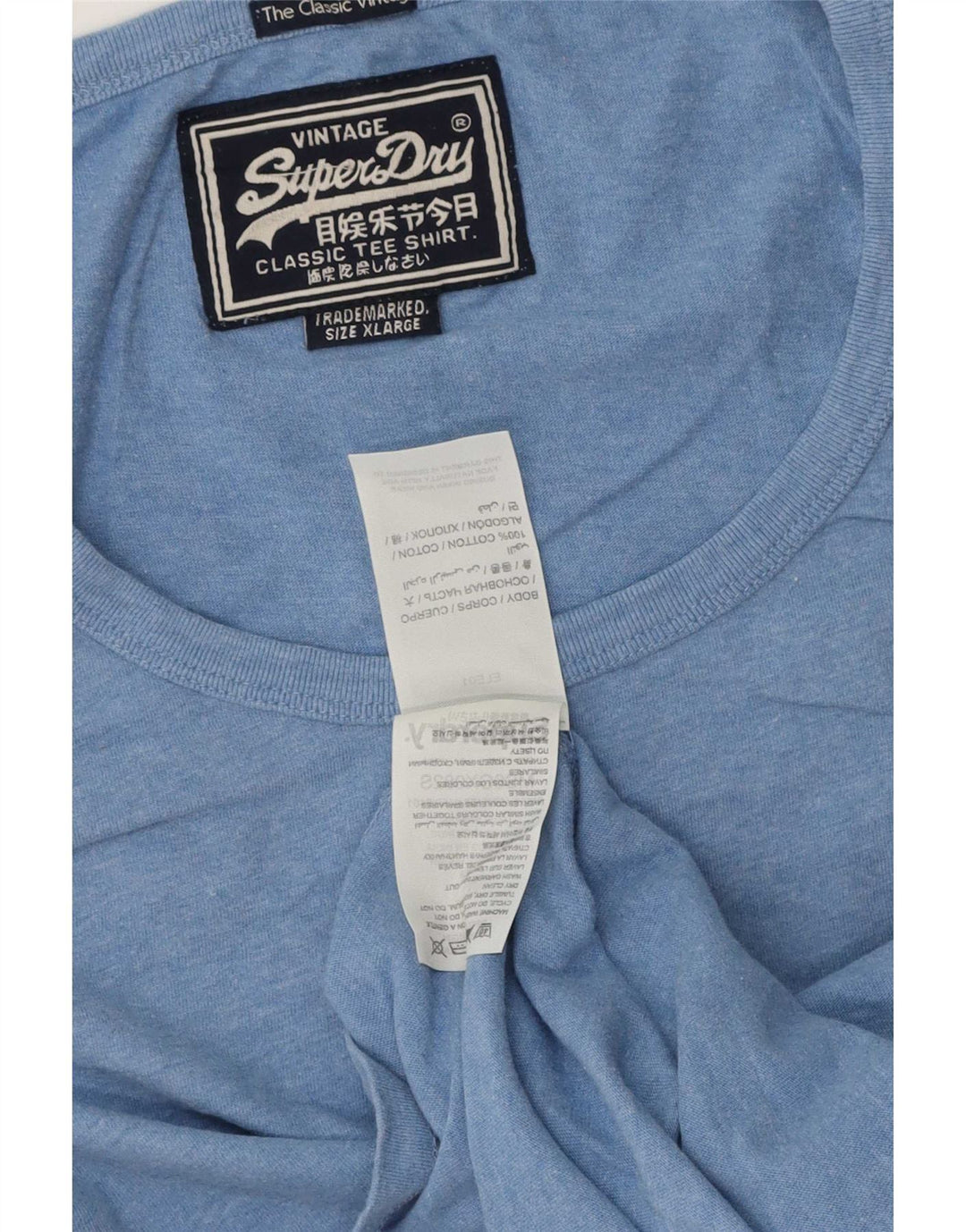 Colete masculino Superdry XL azul algodão