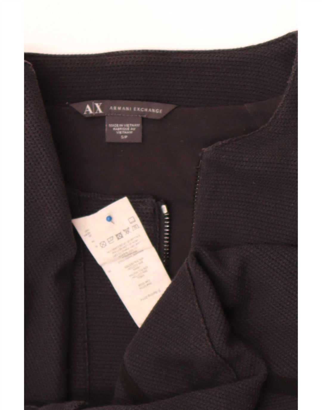 Jaqueta bomber feminina Armani Exchange Reino Unido 10 algodão preto pequeno