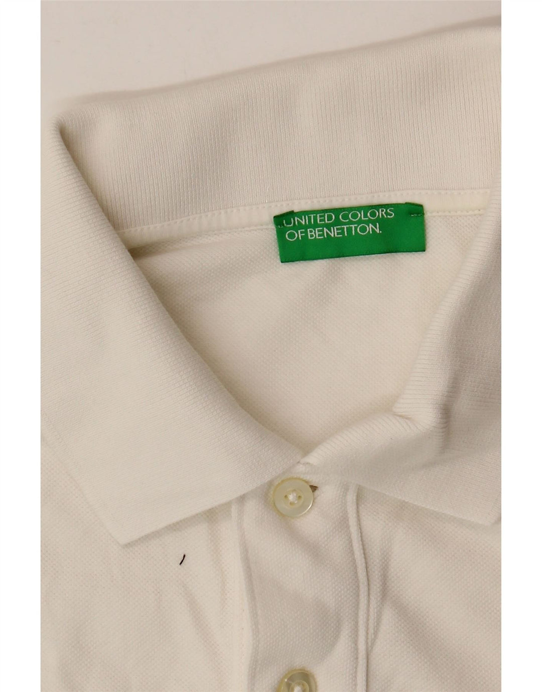 Camisa polo masculina BENETTON médio branco