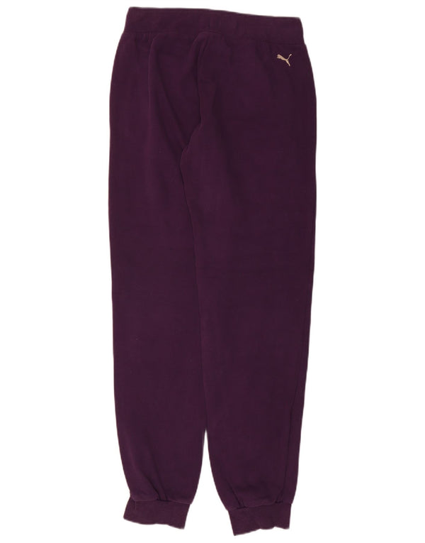 Calça esportiva feminina Puma Joggers UK 12 algodão roxo médio