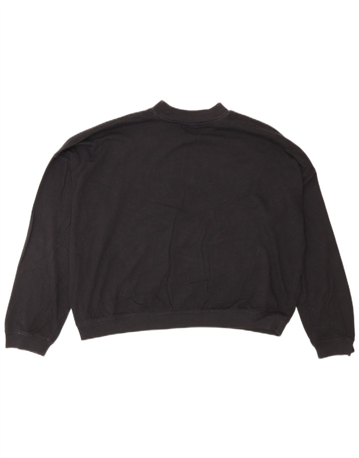 Champion feminino gráfico oversized moletom jumper UK 6 XS preto