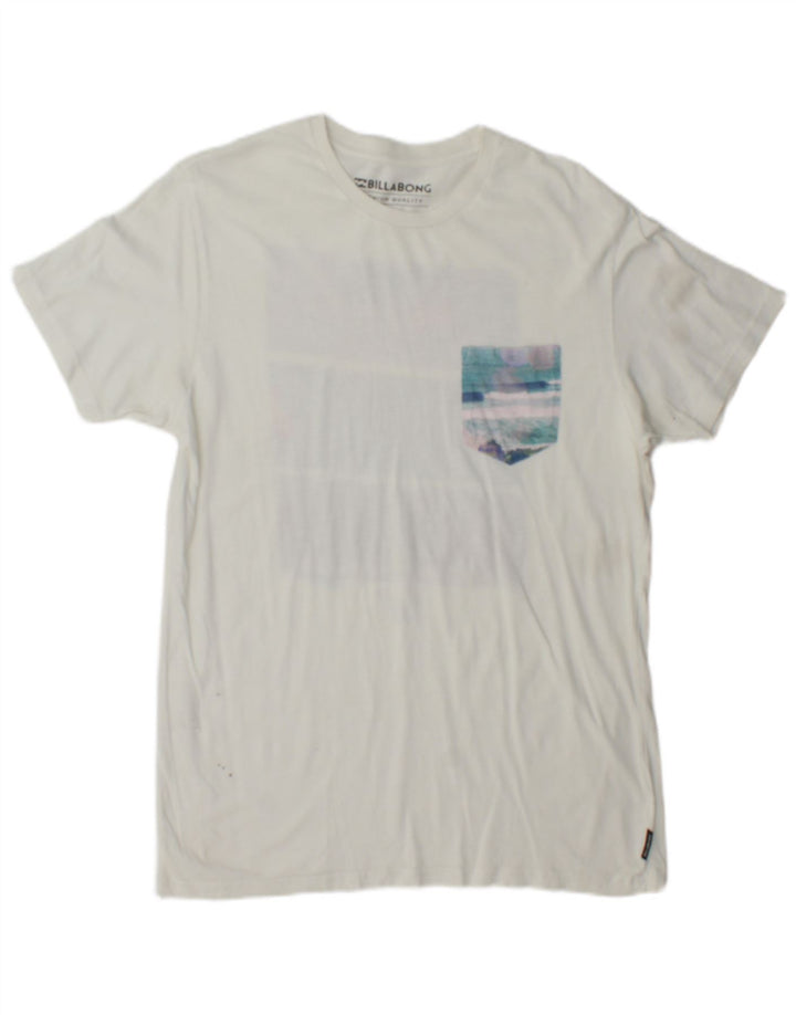 Camiseta gráfica masculina Billabong pequena branca