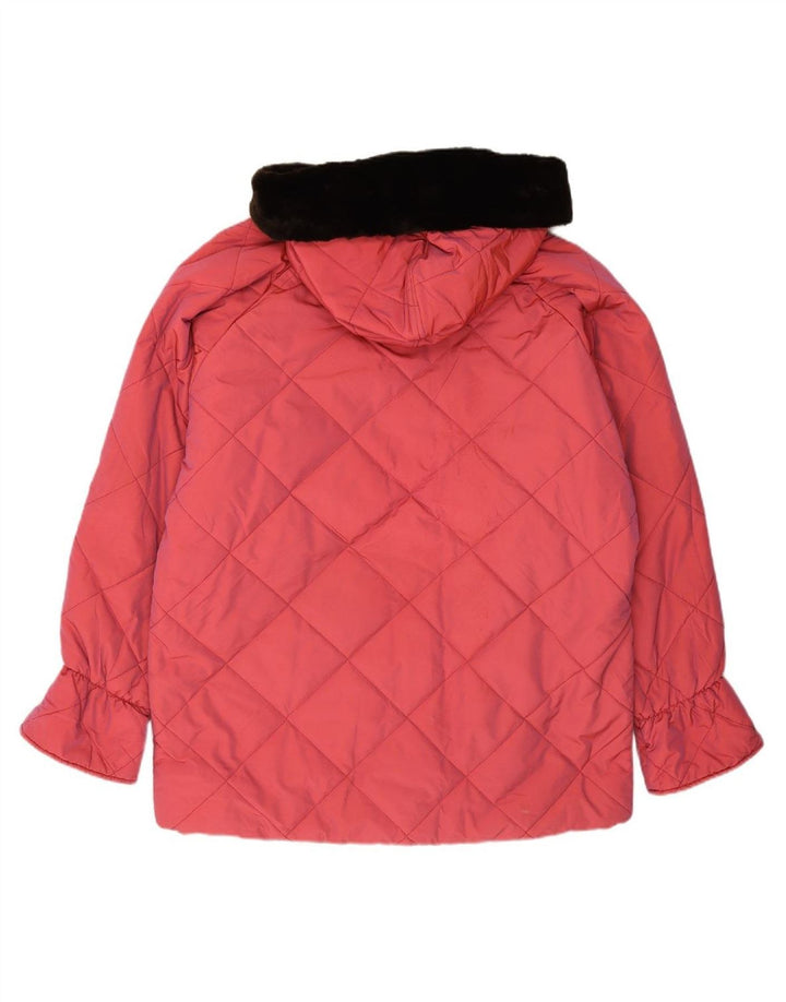 BELFE & BELFE Jaqueta feminina acolchoada com capuz grande IT 46 rosa grande