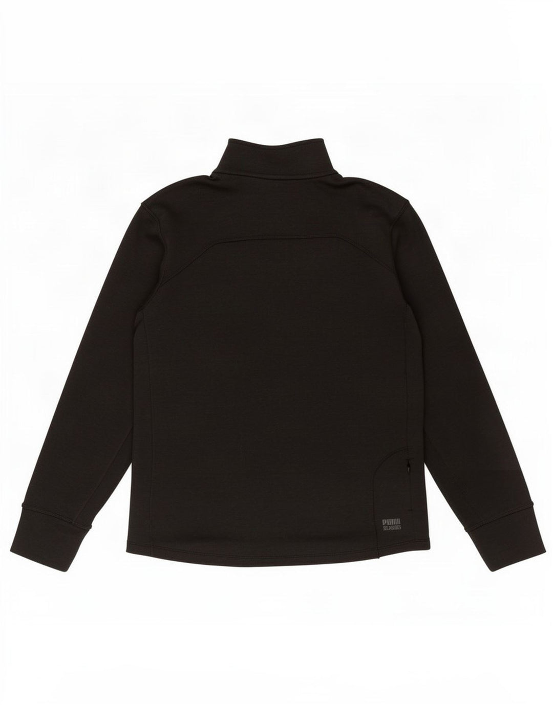 Puma Mens Zip Neck Pullover Treino Top Médio Poliéster Preto