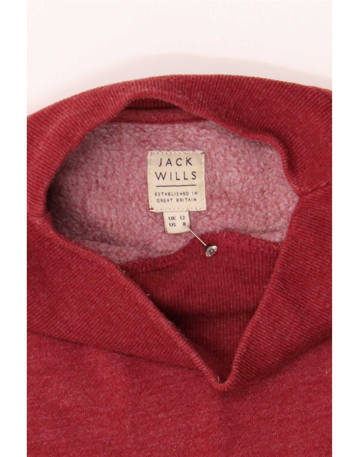 Jack Wills moletom feminino oversized jumper Reino Unido 12 algodão vermelho médio