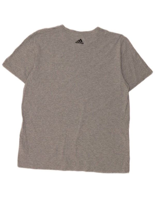 Camiseta Adidas Masculina Graphic Top Grande Algodão Cinza
