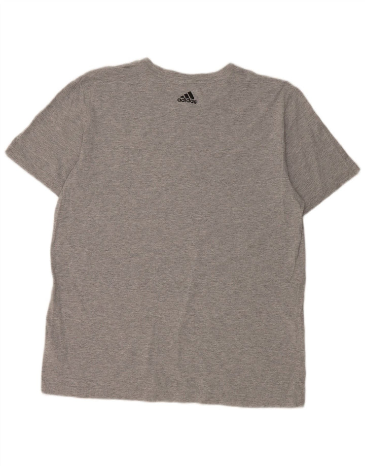 Camiseta Adidas Masculina Graphic Top Grande Algodão Cinza
