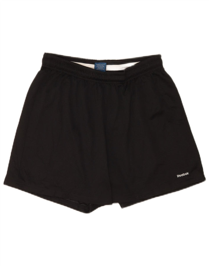 Shorts esportivos masculinos Reebok pequeno poliéster preto