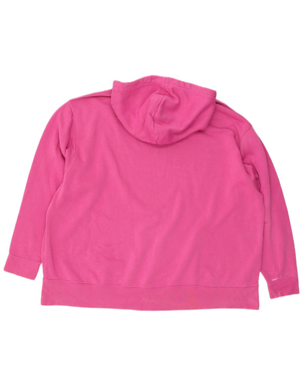 Jumper com capuz Nike feminino oversized UK 20 2XL algodão rosa