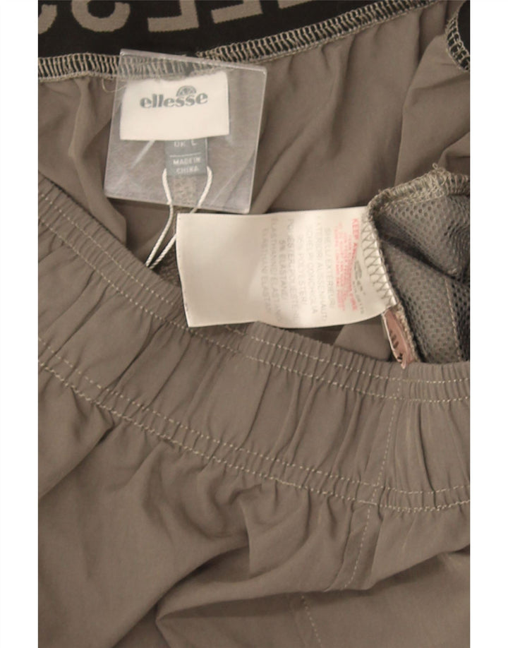 Ellesse Mens Graphic Sport Shorts Grande Poliéster Cinza