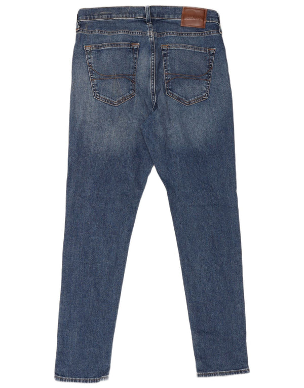 Hollister Mens Skinny Athletic Jeans W33 L32 Azul Algodão