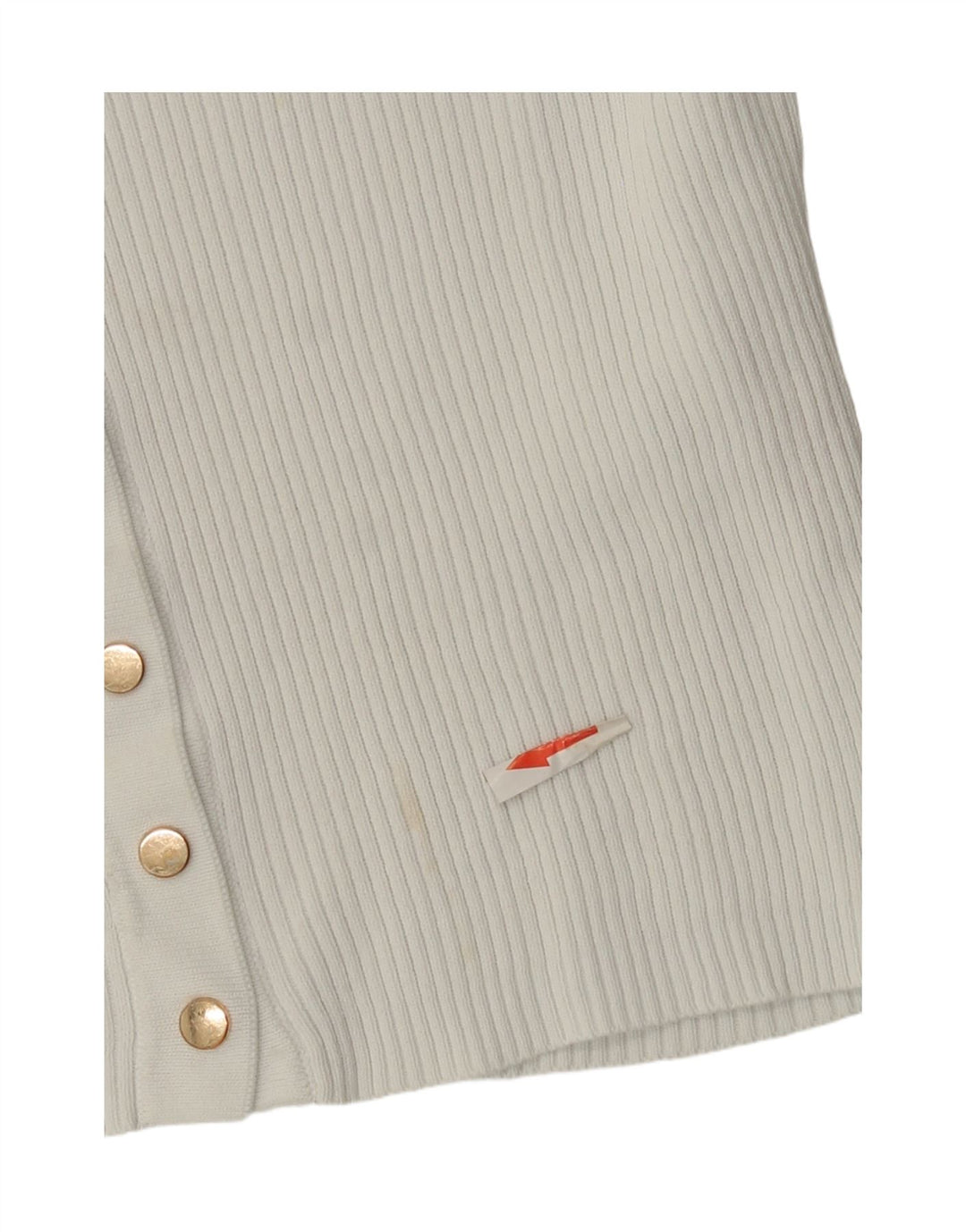 Zara Womens Crop Cardigan Top UK 10 Pequeno Branco Poliamida