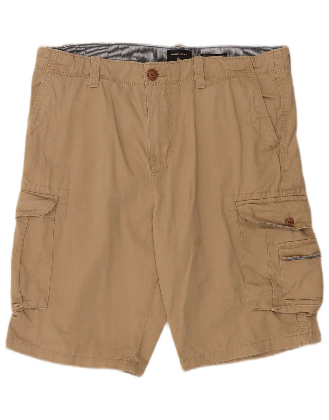 Shorts cargo masculino QUIKSILVER W34 grande algodão bege