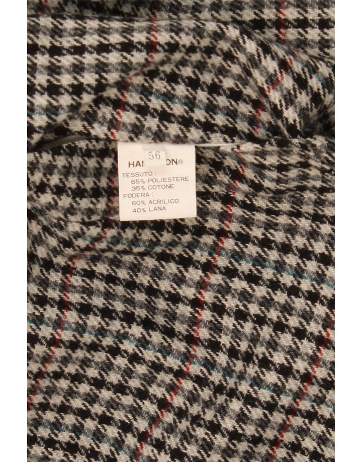 Casaco impermeável reversível masculino Hamilton IT 56 3XL poliéster xadrez cinza