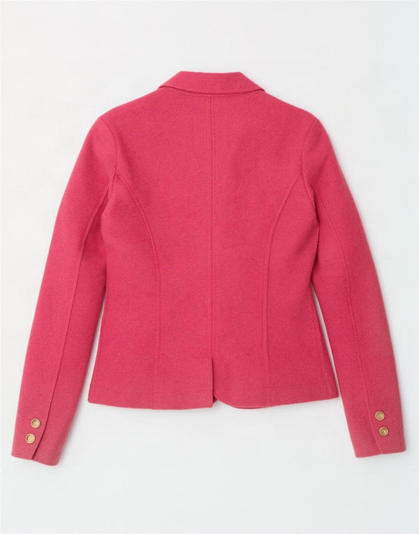 Jaqueta Blazer Feminina Rifle com 2 Botões UK 14 Lã Rosa Grande