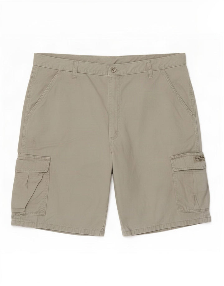 Wrangler Mens Cargo Shorts Grande W36 Algodão Cinza