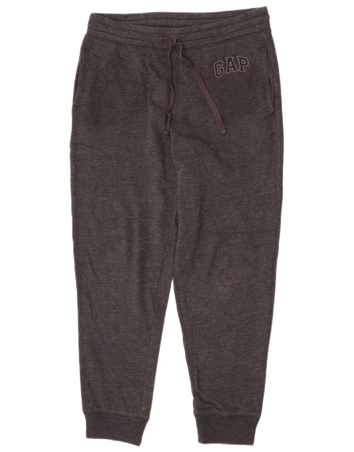 Calça de treino masculina Gap com estampa gráfica e joggers de algodão cinza médio