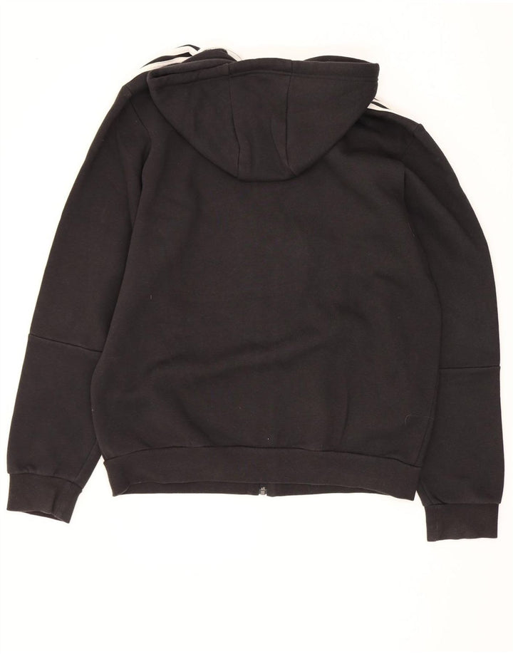 Suéter adidas masculino com capuz e zíper grande preto