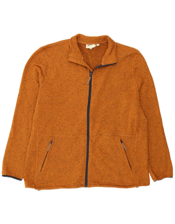 O revestimento superior 3XL Brown do fato de treino dos homens do armazém da montanha flecked o poliéster
