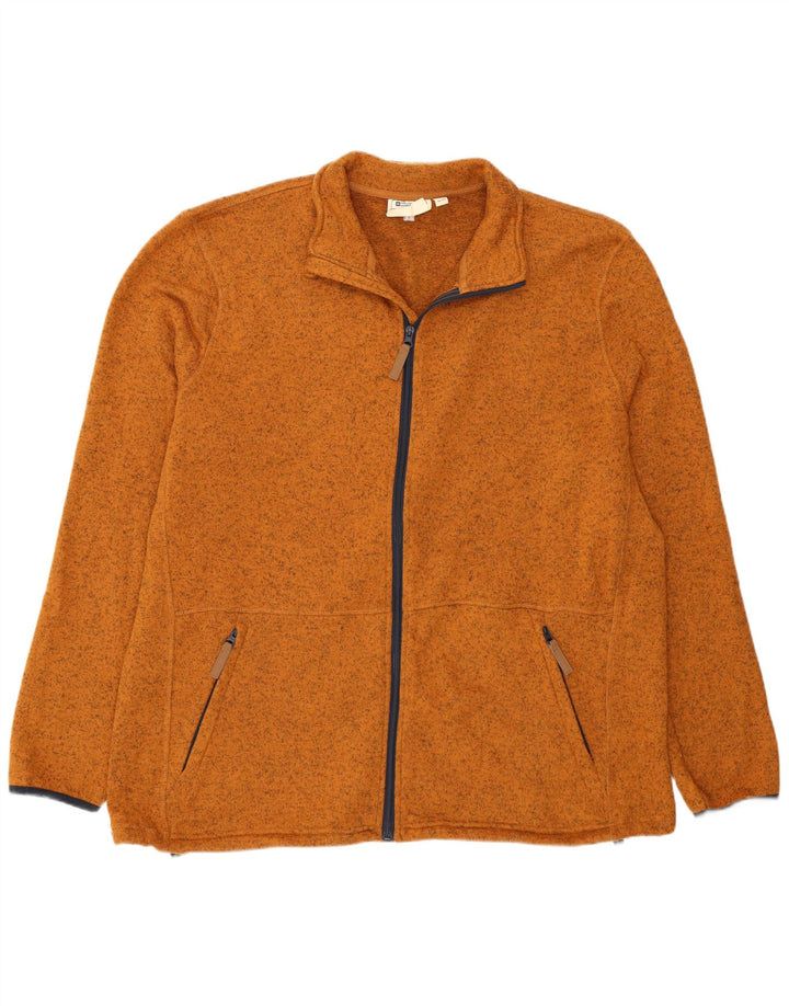 O revestimento superior 3XL Brown do fato de treino dos homens do armazém da montanha flecked o poliéster