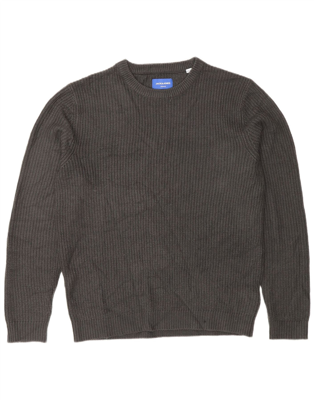 Suéter masculino Jack & Jones com gola redonda grande acrílico cinza