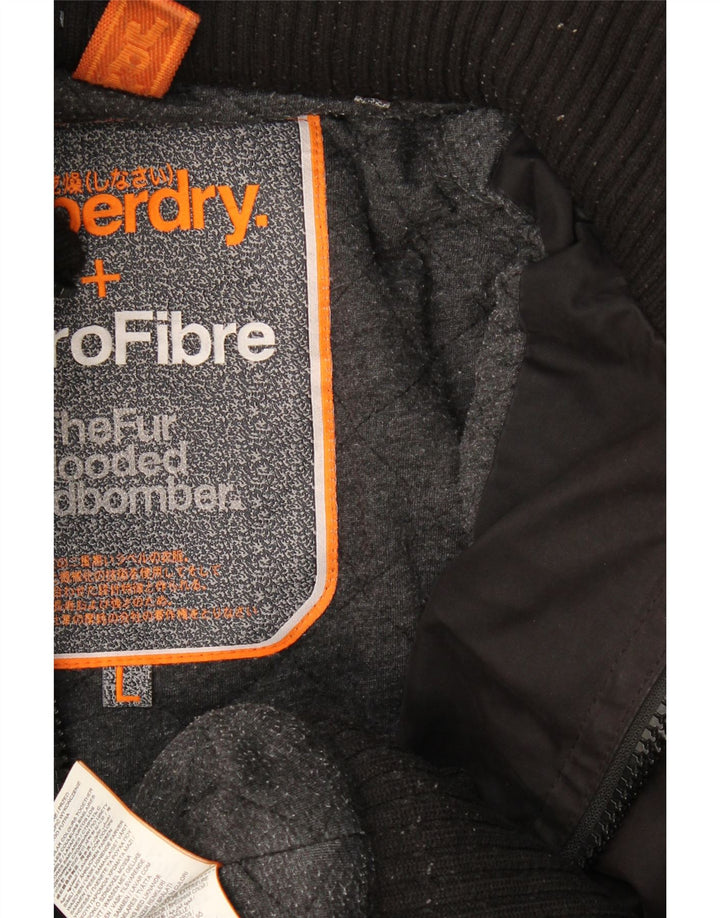Jaqueta bomber masculina Superdry The Windbomber com capuz Reino Unido 40 grande marrom