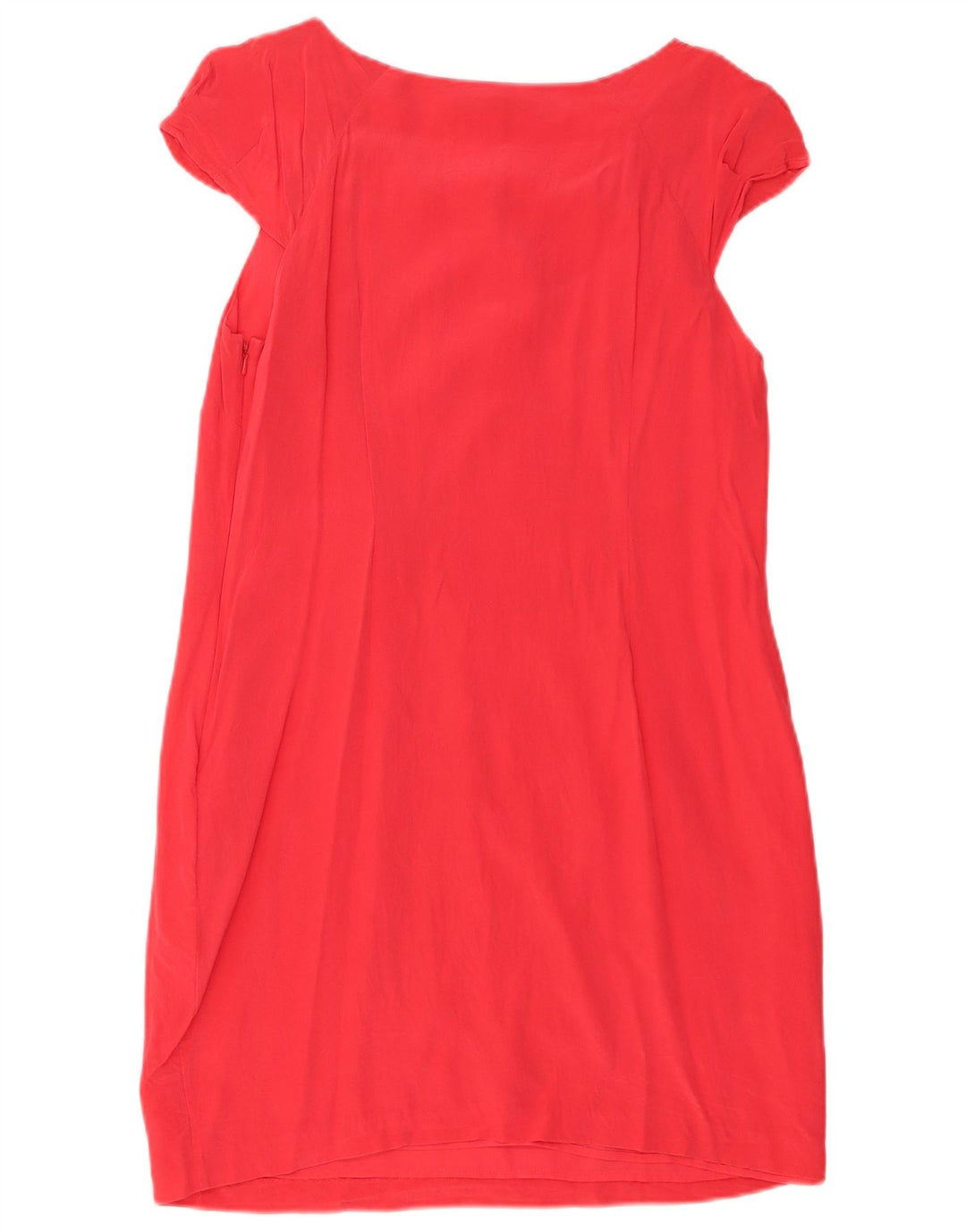 Vestido bainha feminino COAST Reino Unido 12 seda floral rosa médio