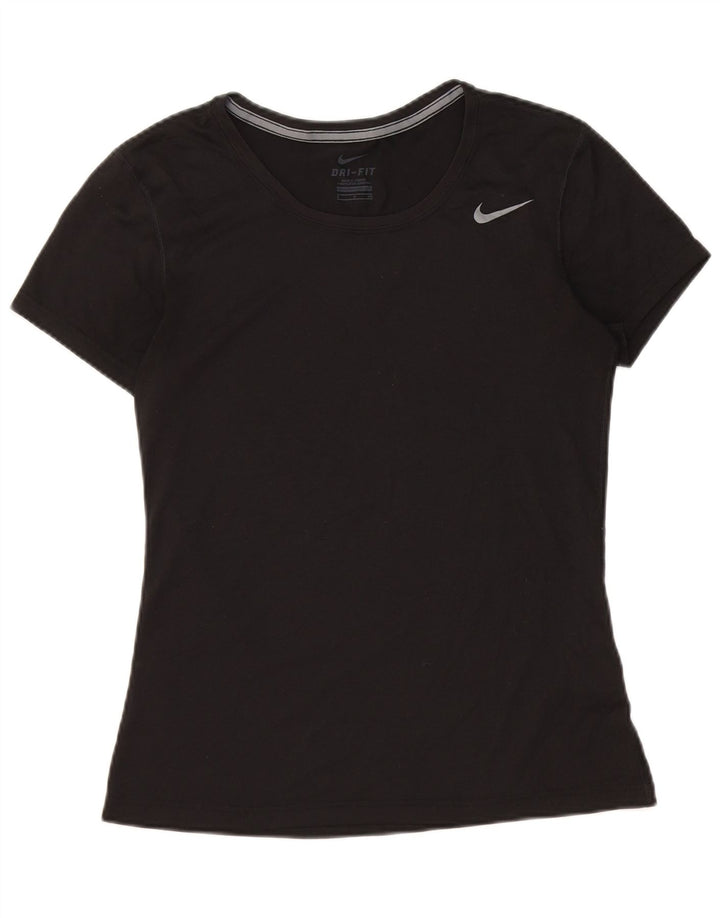 Camiseta feminina NIKE Dri Fit UK 10 pequena preta poliéster