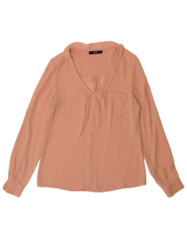 Blusa feminina de manga comprida Oasis UK 8 Smal rosa