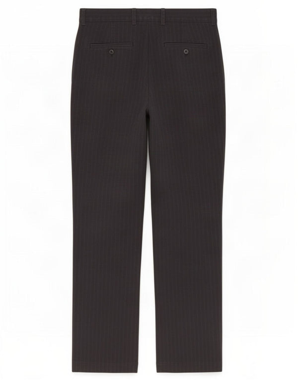 Calça chino reta feminina Gap W30 L32 algodão listrado azul marinho