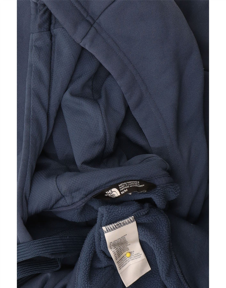 Suéter com capuz gráfico masculino The North Face poliéster azul médio