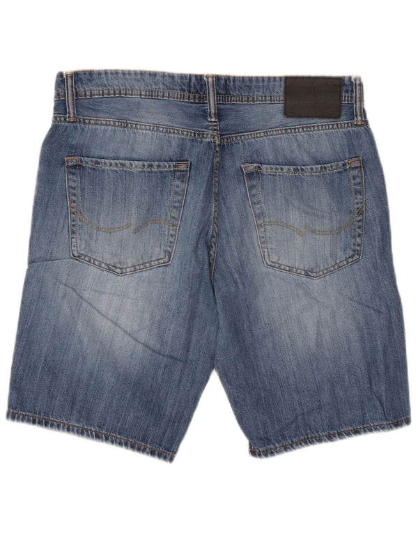 Shorts jeans masculino Jack & Jones Regular Fit pequeno W30 azul