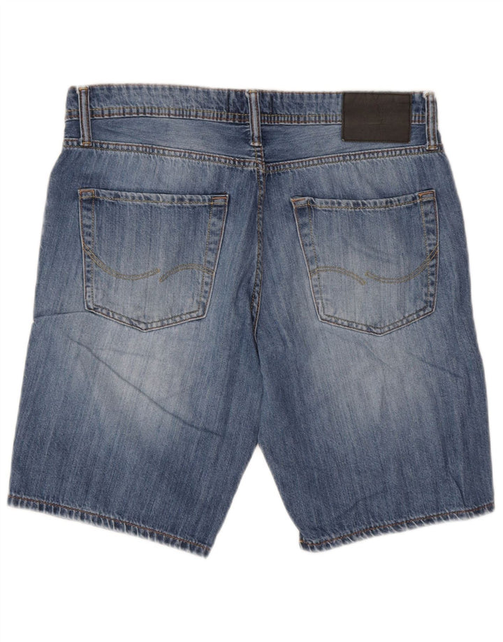 Shorts jeans masculino Jack & Jones Regular Fit pequeno W30 azul
