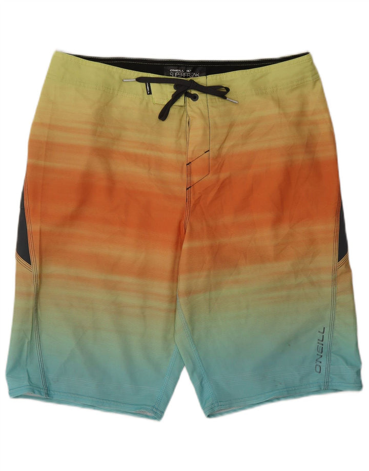 Shorts de natação masculino O'NEILL poliéster listrado multicolorido médio