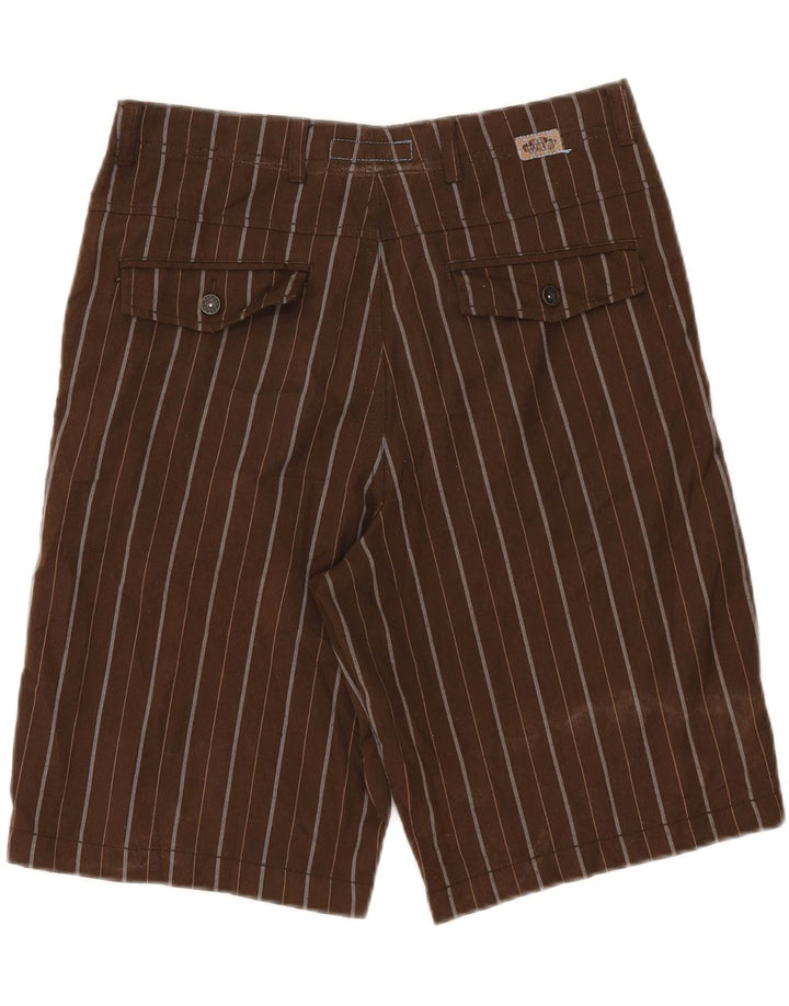 Shorts Chino Masculino Vans W28 Pequeno Poliéster Listrado Marrom