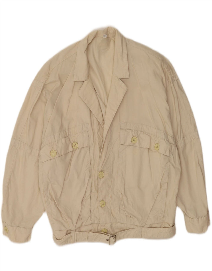 Jaqueta bomber masculina Swinger Batwing UK 44 2XL algodão bege