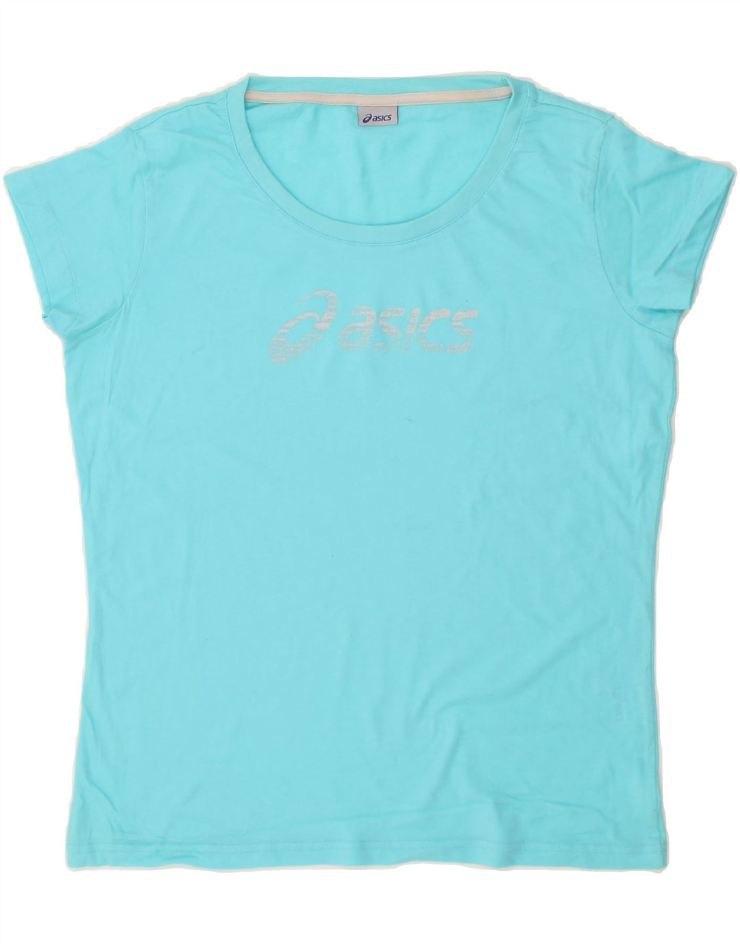 ASICS Womens Graphic T-Shirt Top UK 18 XL Blue Cotton Vintage Asics and Second-Hand Asics from Messina Hembry 