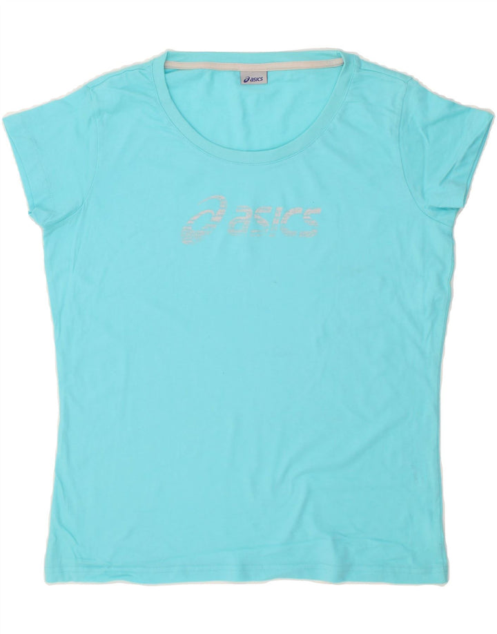 ASICS Womens Graphic T-Shirt Top UK 18 XL Blue Cotton Vintage Asics and Second-Hand Asics from Messina Hembry 