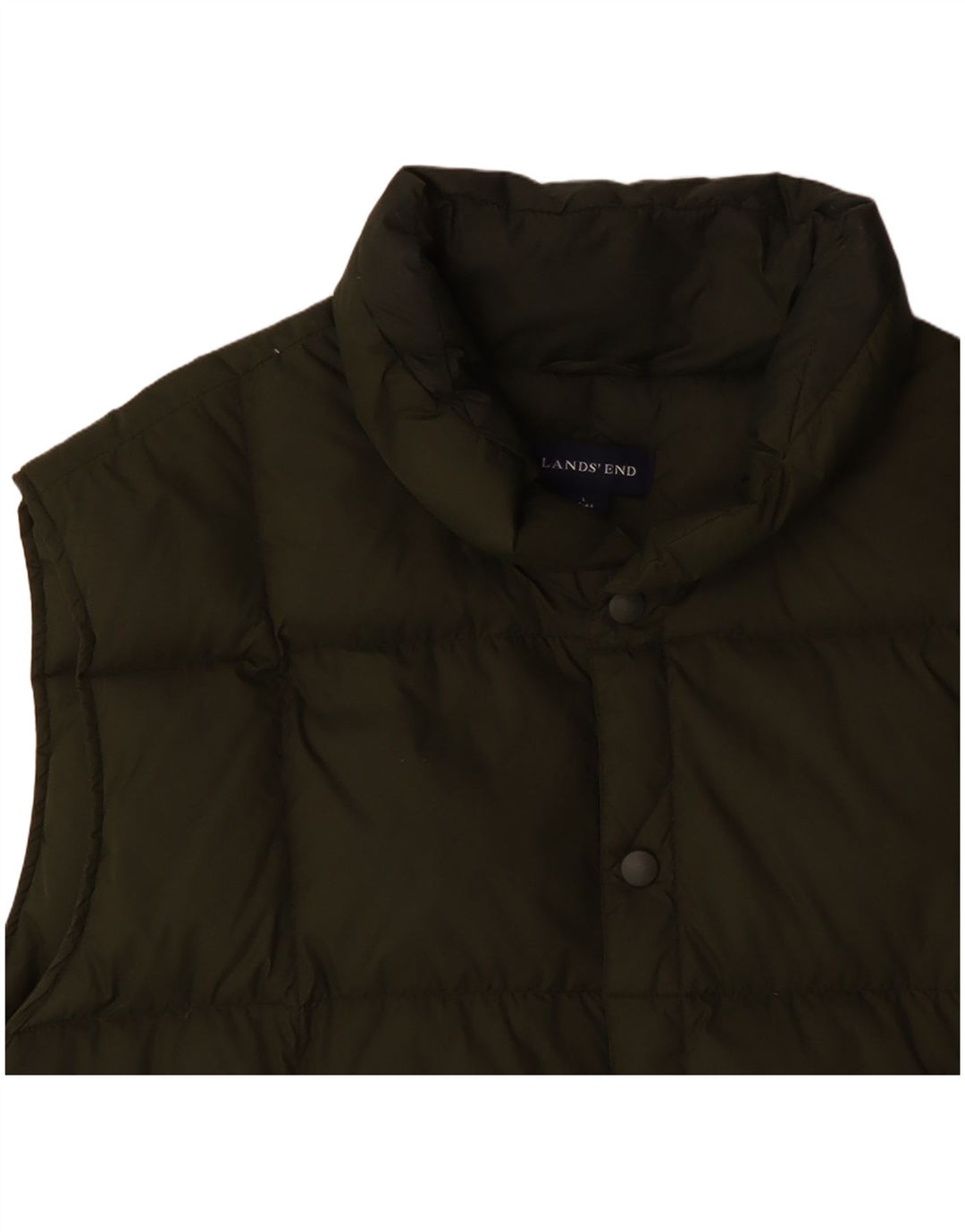 LANDS END Colete acolchoado masculino UK 40 grande verde