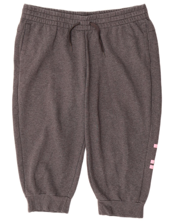 ADIDAS Womens Graphic Bermuda Sport Shorts UK 20/22 XL Cinza