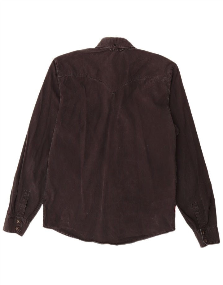 Camisa masculina Levi Strauss & Co pequena de algodão preto