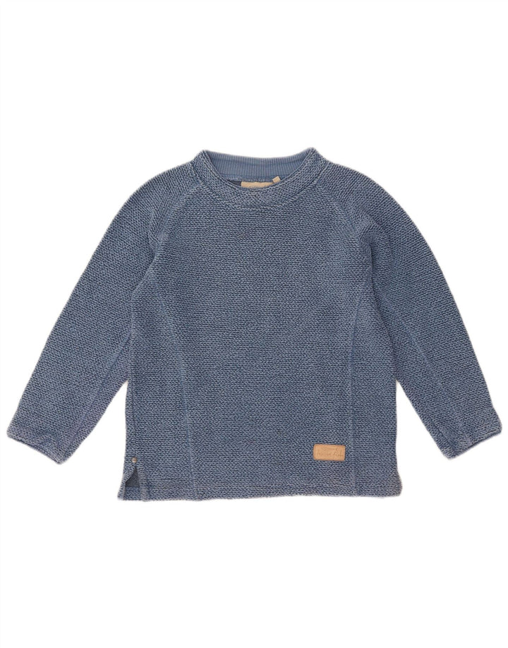 WEIRD FISH moletom feminino jumper UK 14 algodão azul médio